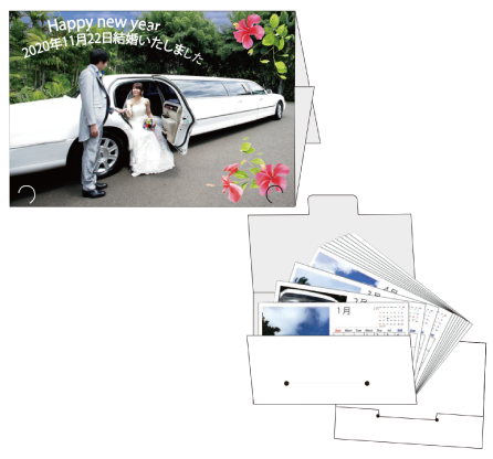 Myカレンダー 年賀状セット 5セット 大切な記念日はすべてオーダーメード記念日カードで祝福 Qaps